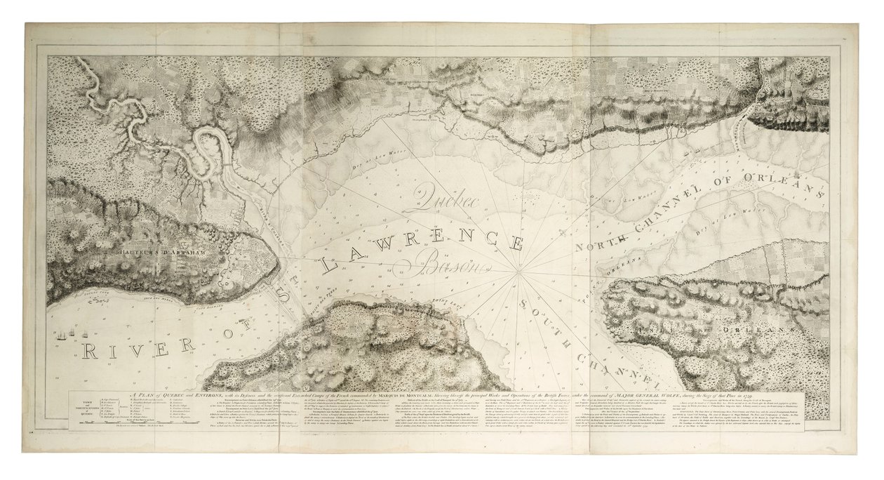 A plan of Quebec and environs with its defences, c.1781 by Joseph Frederick Wallet DesBarres