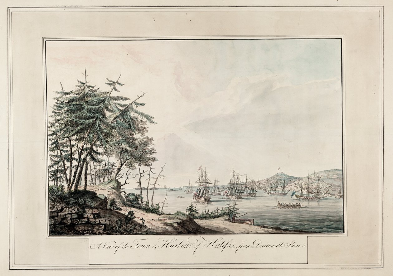 A view of the town and harbour of Halifax, from Dartmouth shore, c.1777 by Joseph Frederick Wallet DesBarres