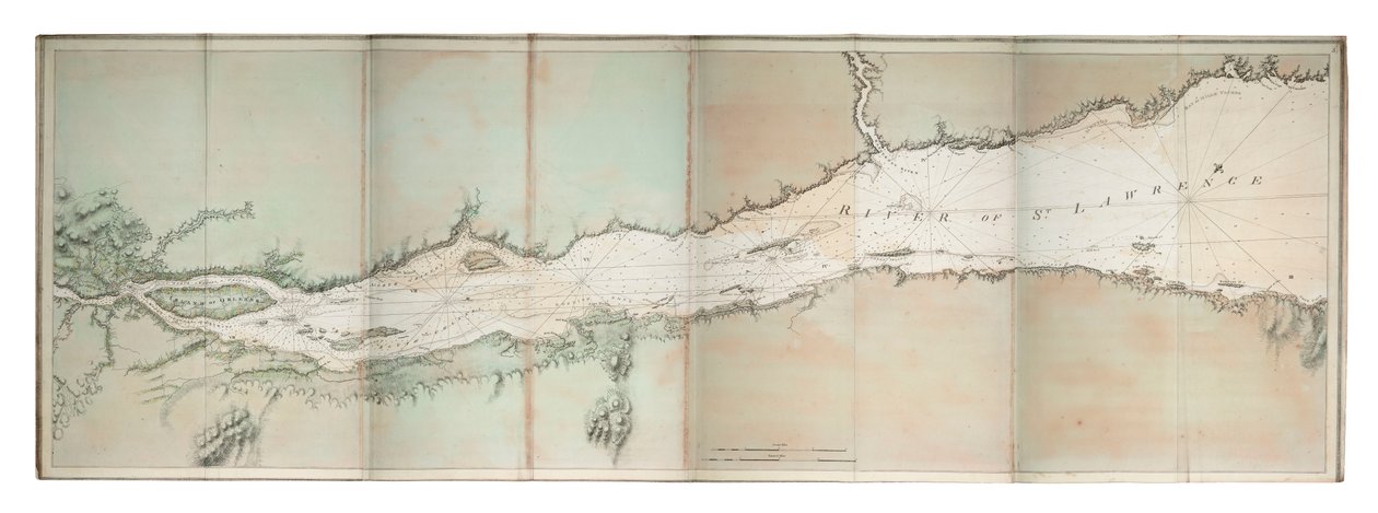 Chart of River of St. Lawrence, North America Atlantic Coast by Joseph Frederick Wallet DesBarres