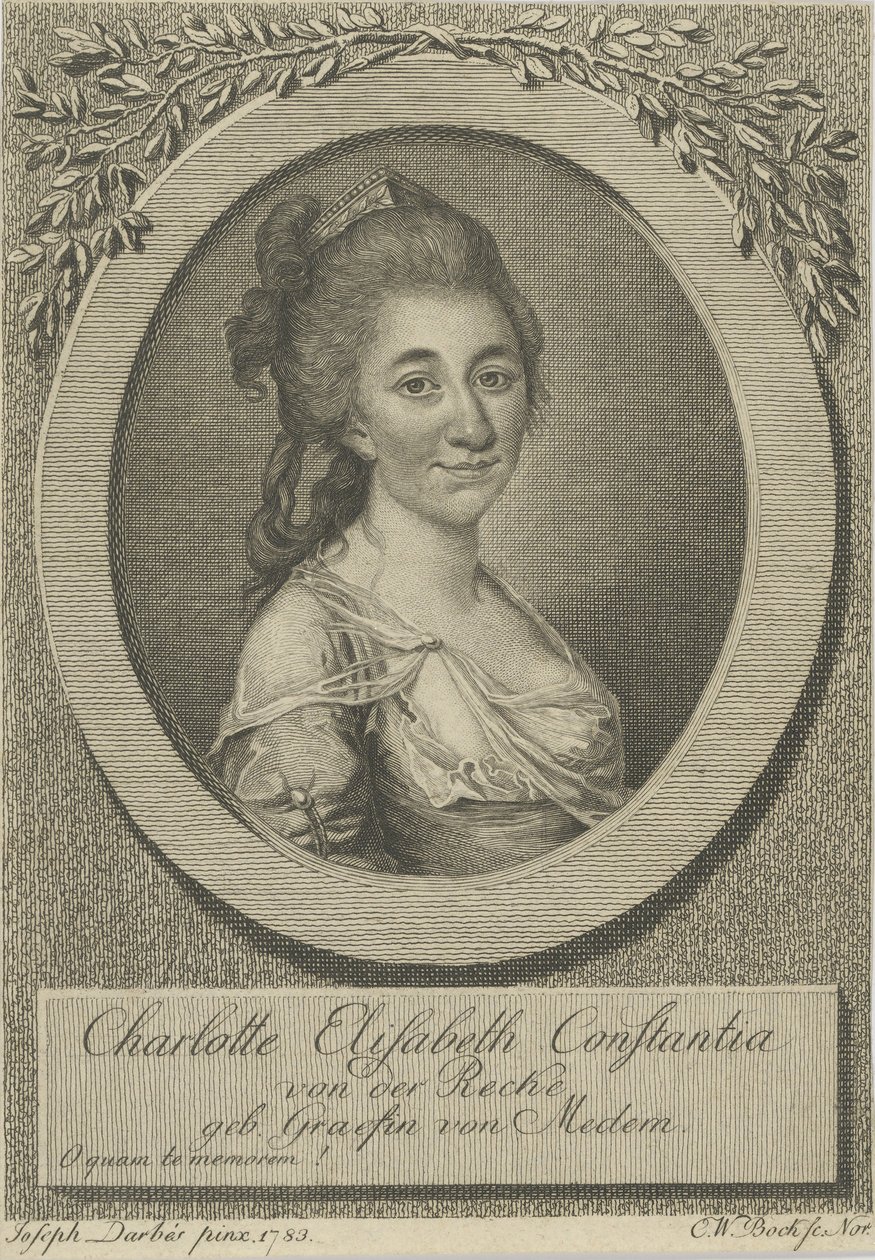 Portrait of Elisa von der Recke, 1783 by Joseph Friedrich August Darbes