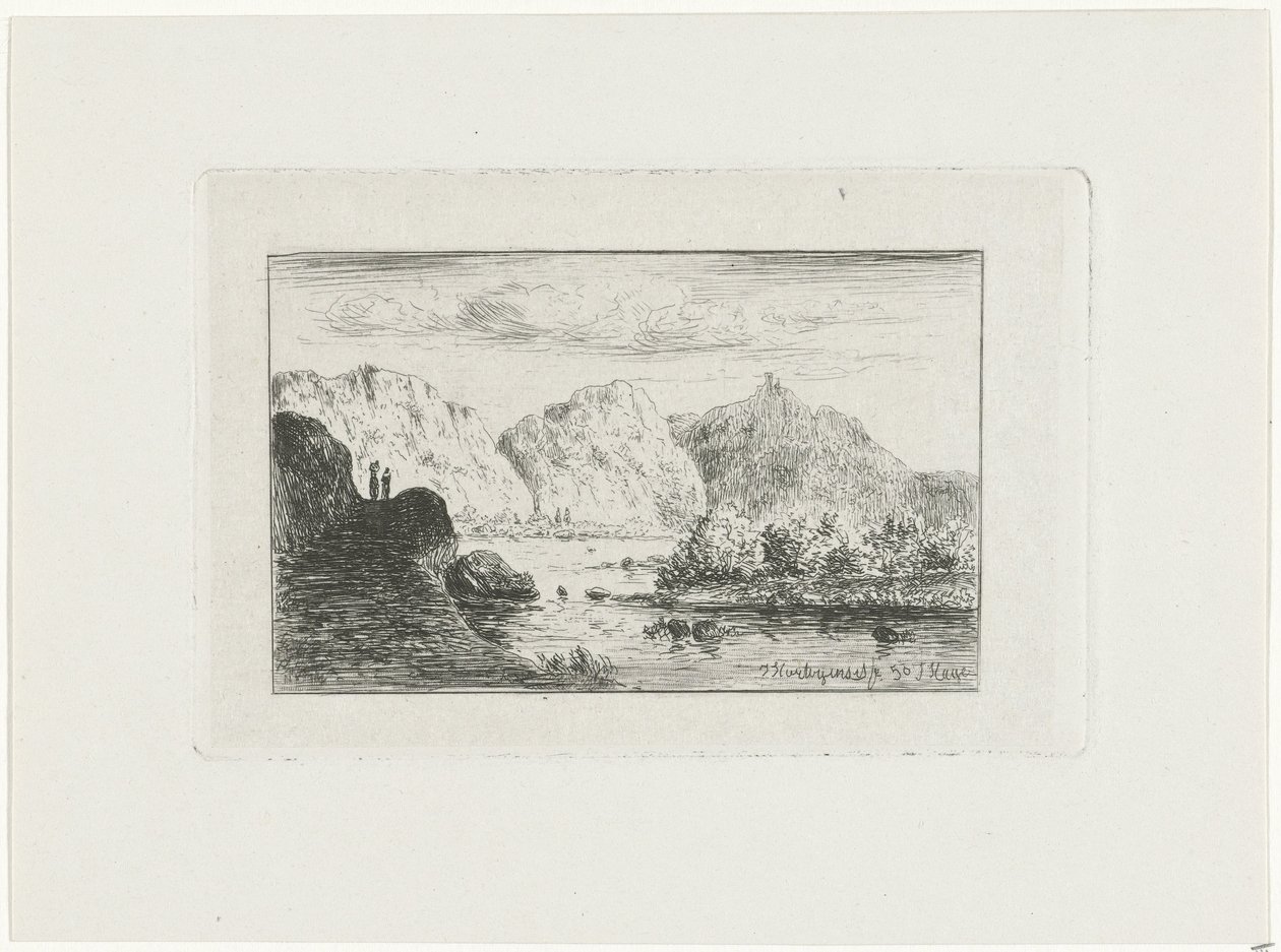Mountain Landscape, Mountain Landscape on the Aar by Joseph Hartogensis