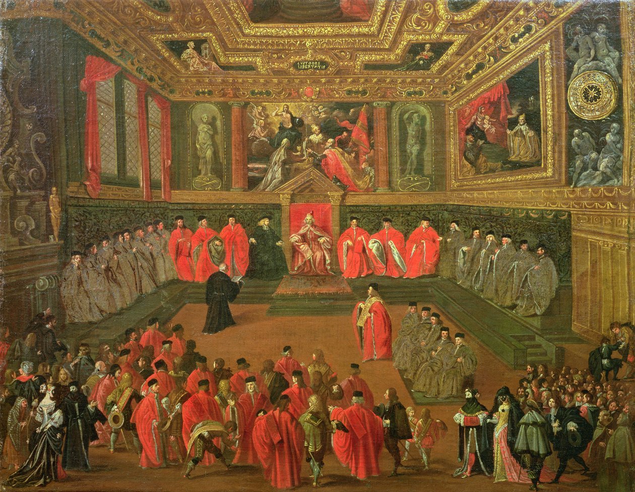 Audience with the Doge in at the College of the Ducale Palace by Joseph Heintz