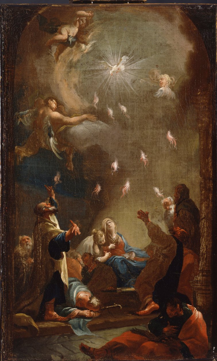 The Descent of the Holy Spirit (Pentecost) by Joseph Ignaz Mildorfer