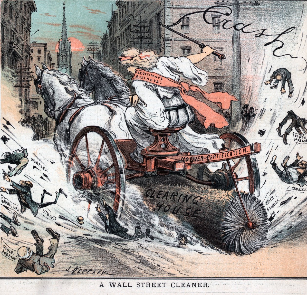 Wall Street Cleaner by Joseph Ferdinand Keppler by Joseph Keppler