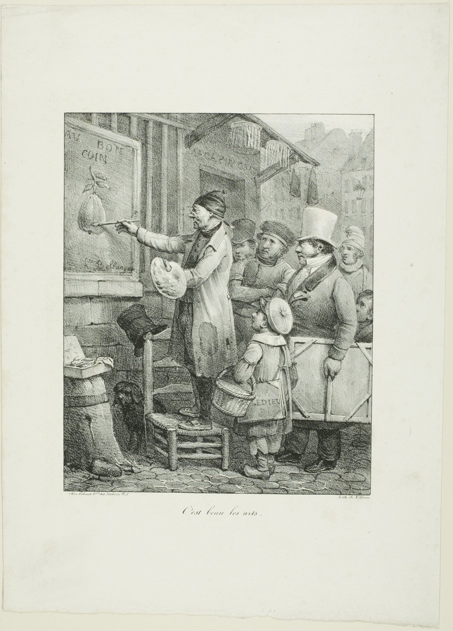 How Beautiful are the Arts, from Croquis Lithographiques...1823 by Joseph Louis Hippolyte Bellange