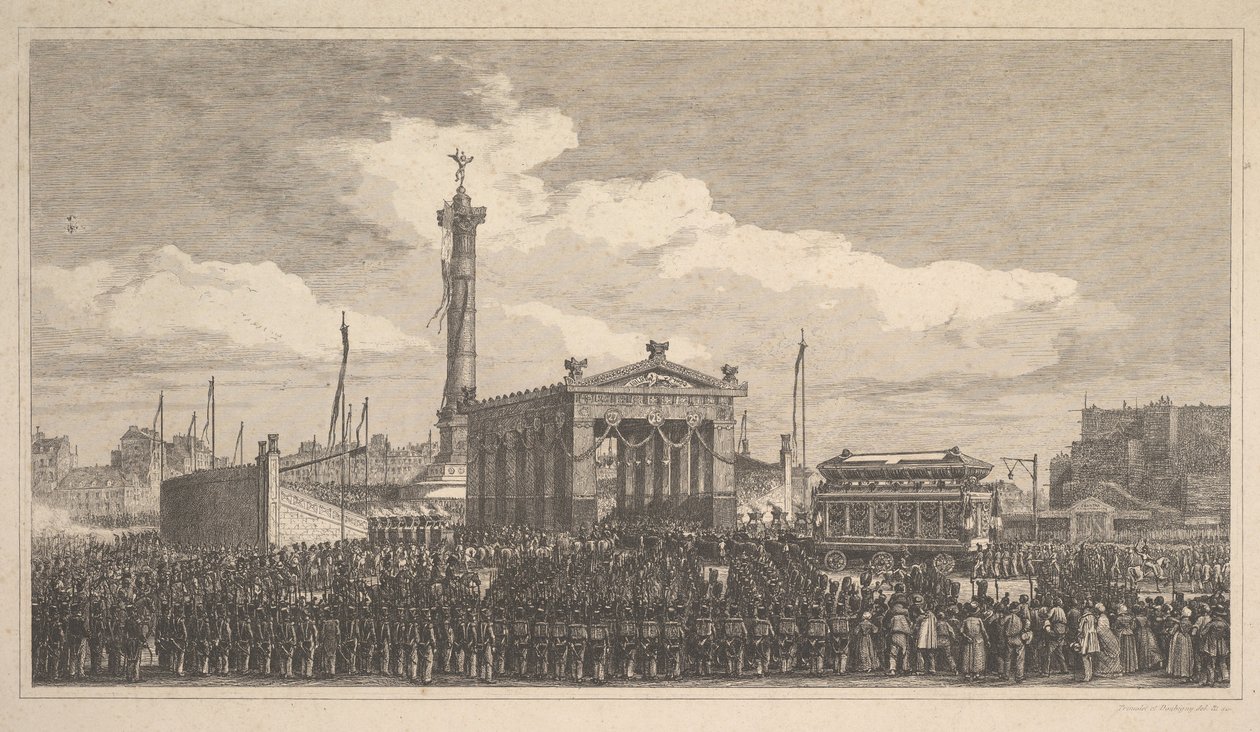 Ceremony of the Inauguration of the July Column, 1840 by Joseph Louis Trimolet