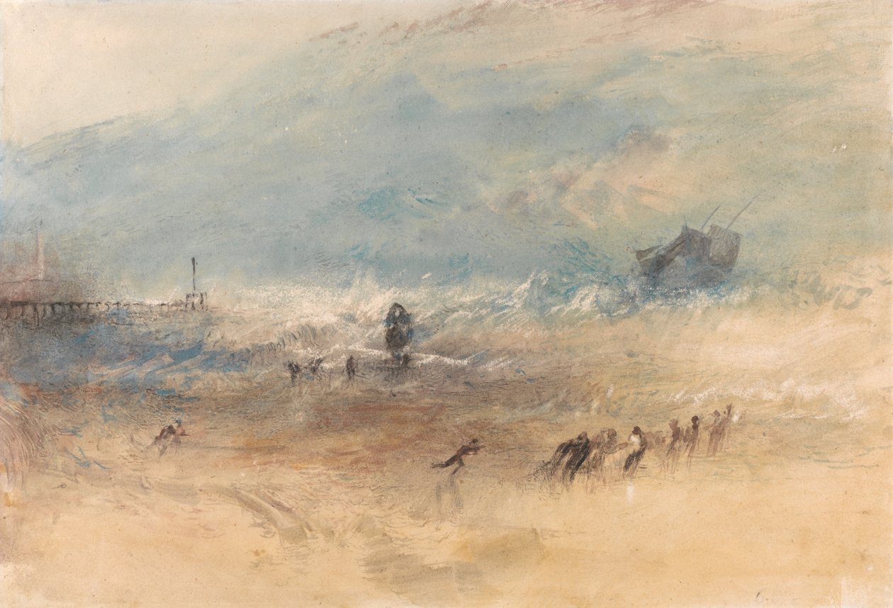 A Ship Approaching Margate Harbour in a Stormy Sea by Joseph Mallord William Turner
