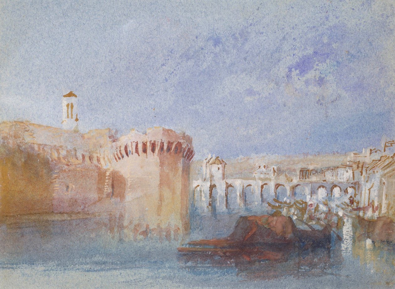 Angers: The Walls of the Doutre with the Tower of the Church of La Trinité by Joseph Mallord William Turner