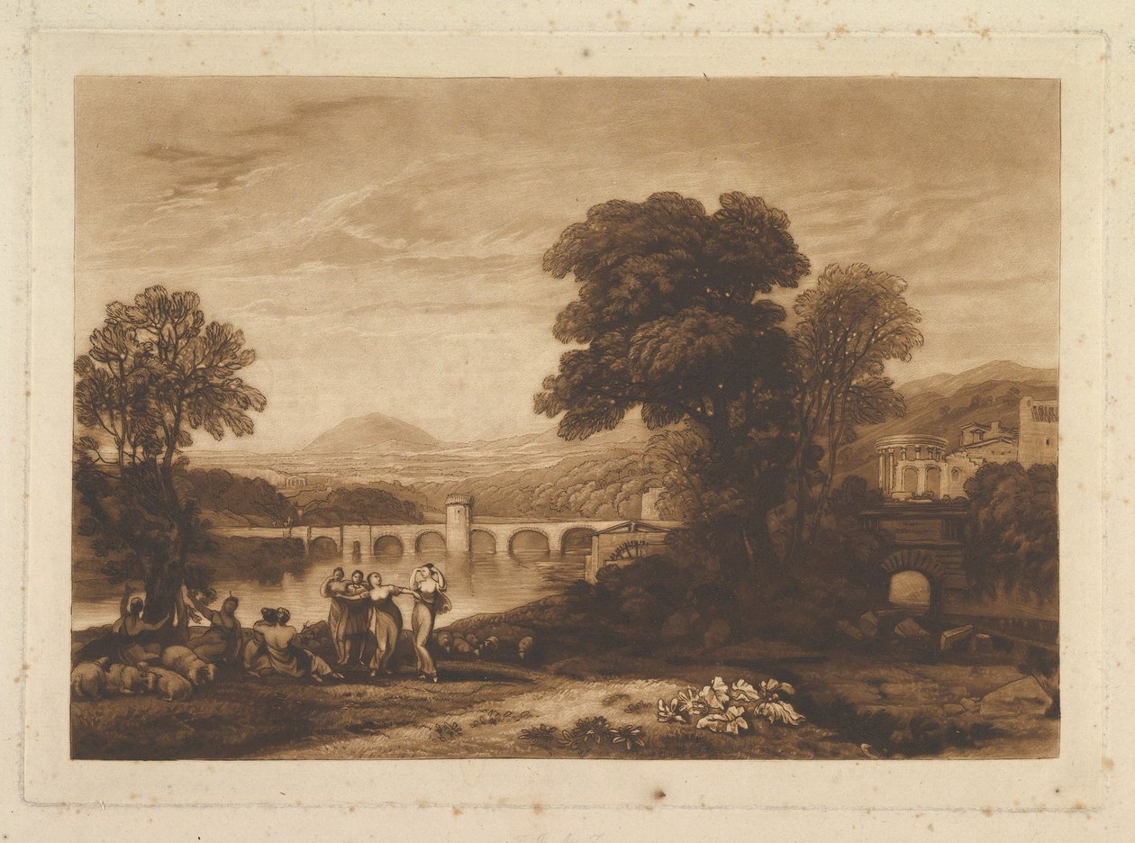 Apuleia in Search of Apuleius unpublished plate, Liber Studiorum, 1813-23 by Joseph Mallord William Turner