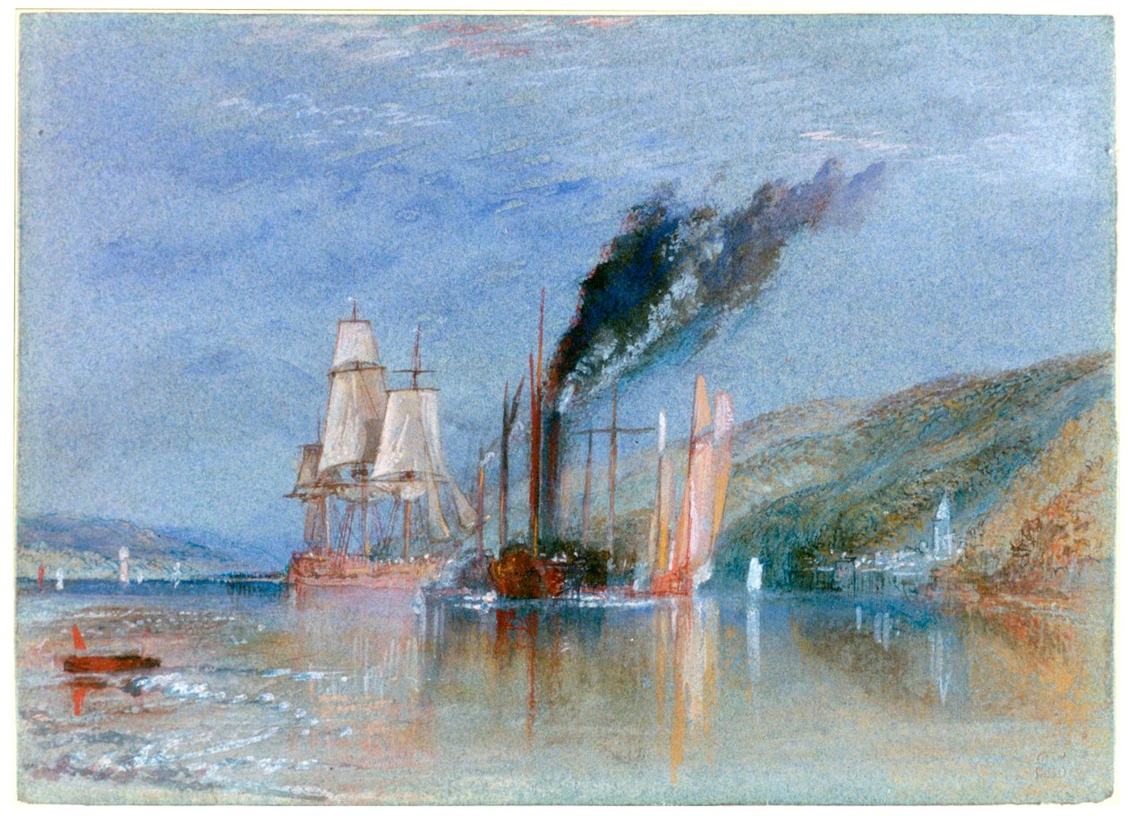 Between Quillebeuf and Villequier, c. 1832 by Joseph Mallord William Turner