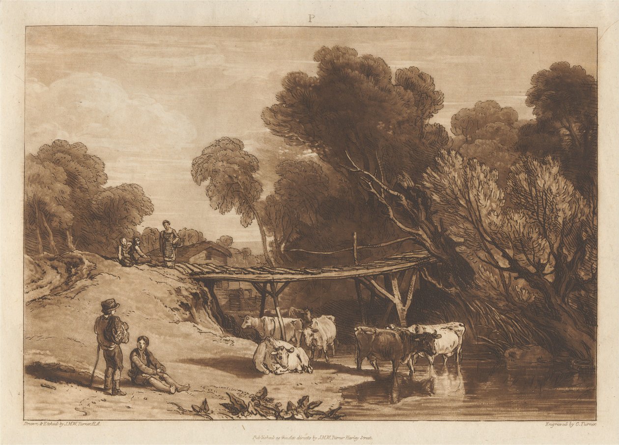 Bridge and Cows by Joseph Mallord William Turner
