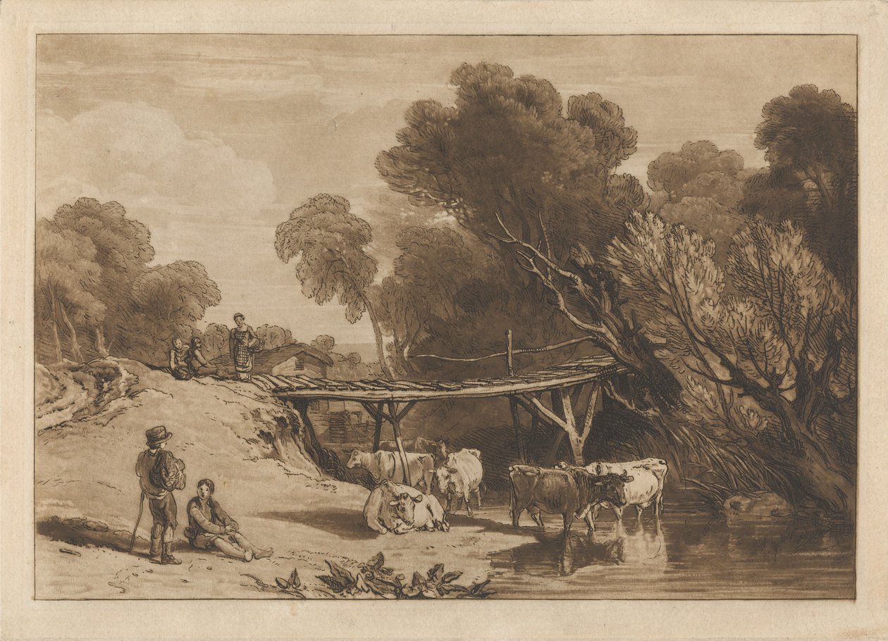 Bridge and Cows by Joseph Mallord William Turner