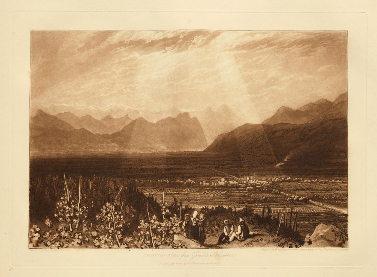 Chain of Alps from Grenoble to Chamberi by Joseph Mallord William Turner