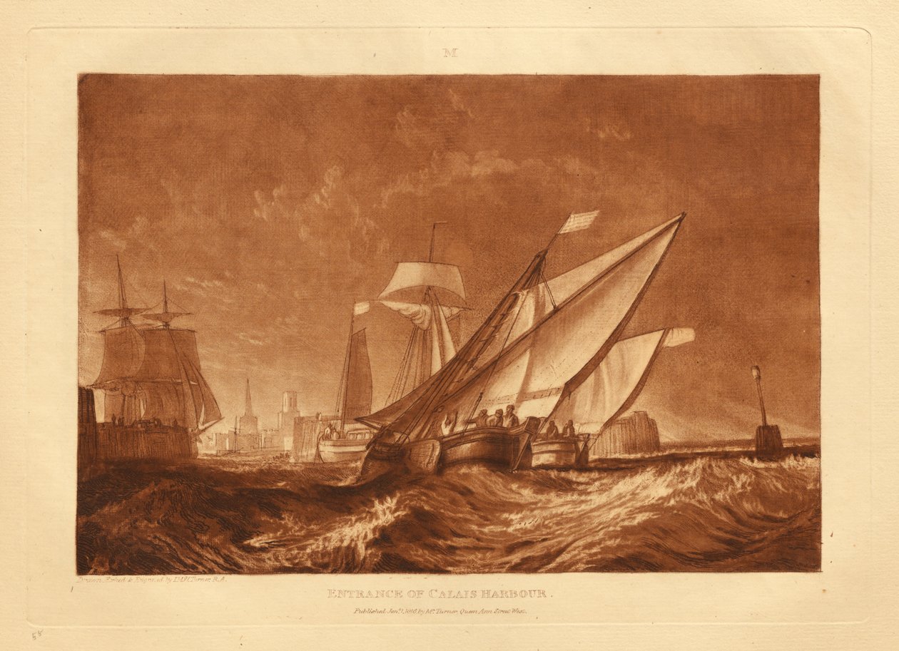 Entrance of Calais Harbour by Joseph Mallord William Turner
