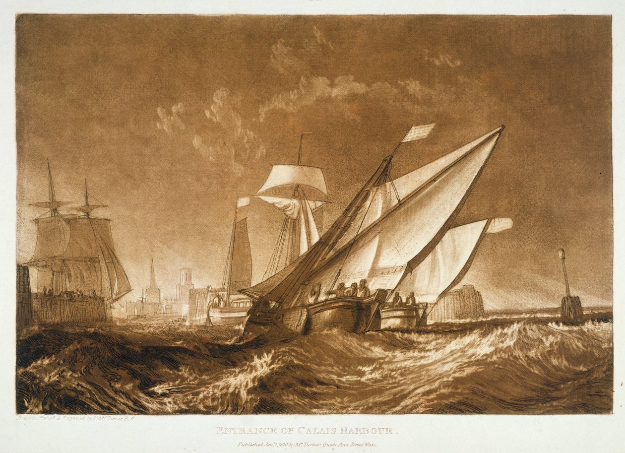 Entrance to Calais Harbour, from the 