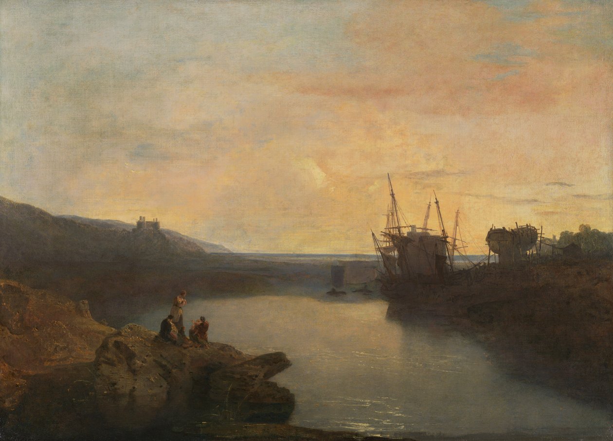 Harlech Castle, from Tygwyn Ferry, Summer