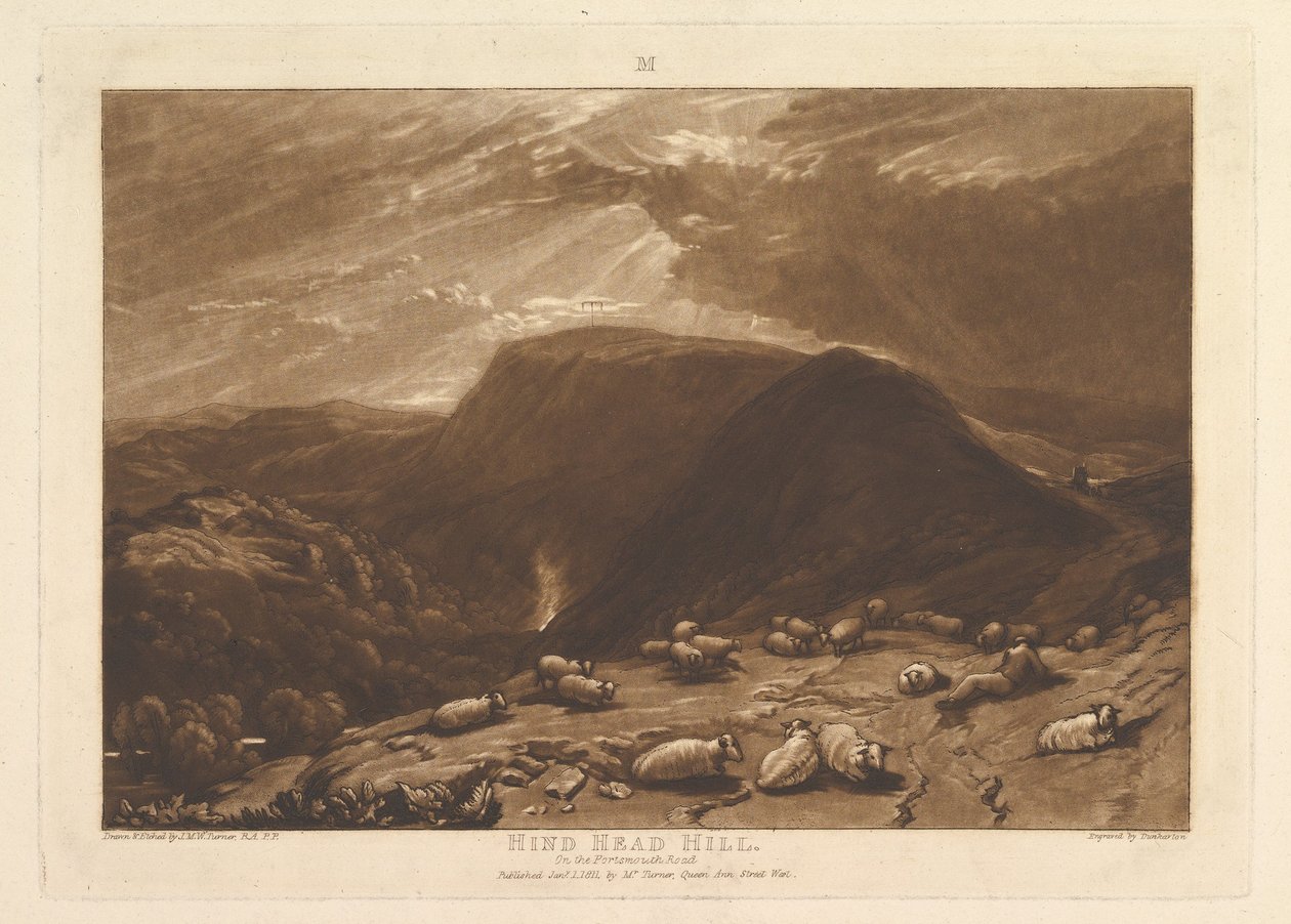 Hind Head Hill, On the Portsmouth Road Liber Studiorum, part V, plate 25 by Joseph Mallord William Turner