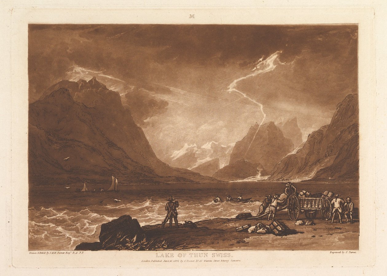 Lake of Thun, Swiss Liber Studiorum, part III, plate 15, June 10, 1808 by Joseph Mallord William Turner