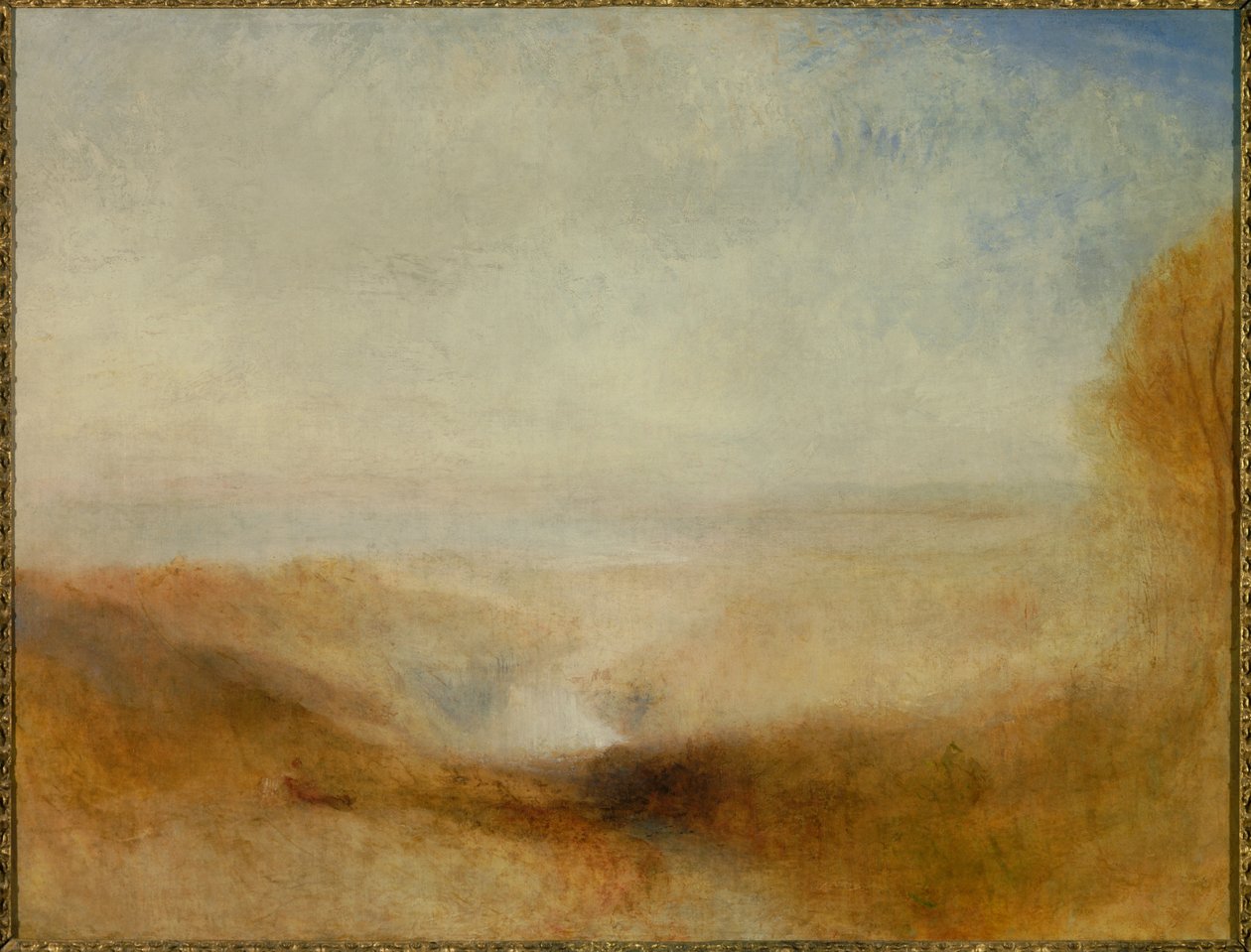 Landscape with a river and a bay in the distance. Also called Confluent of the Severn and the Wye by Joseph Mallord William Turner
