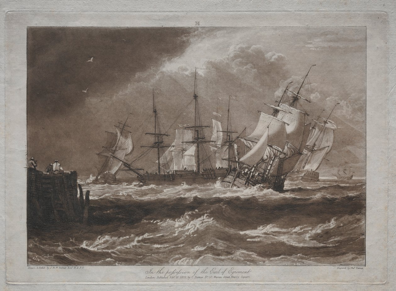 Liber Studiorum: Ships in a Breeze by Joseph Mallord William Turner