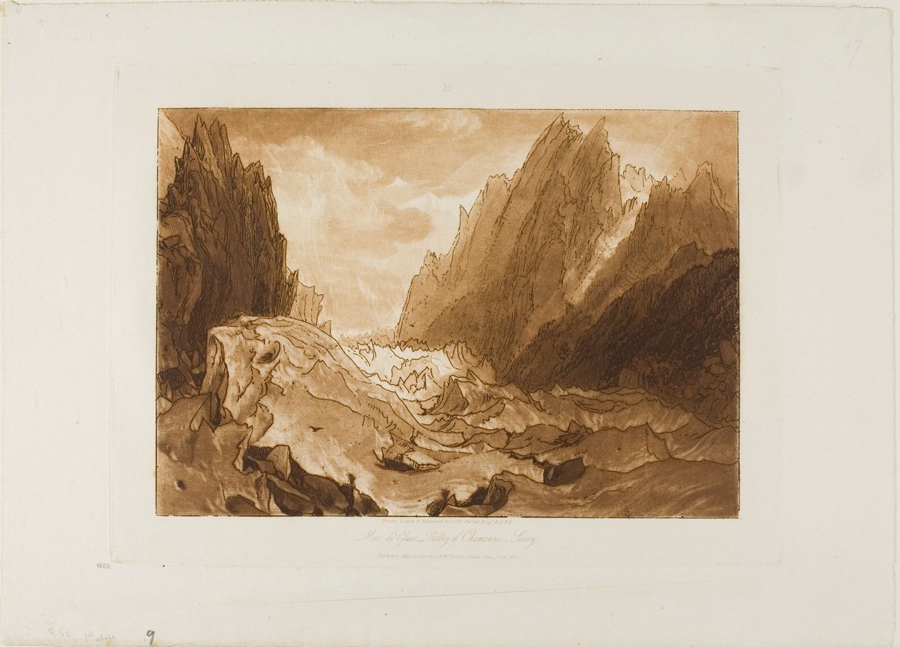 Mer de Glace, plate 50 from Liber Studiorum by Joseph Mallord William Turner