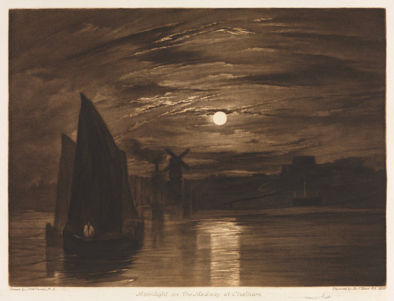 Moonlight on the Medway at Chatham by Joseph Mallord William Turner