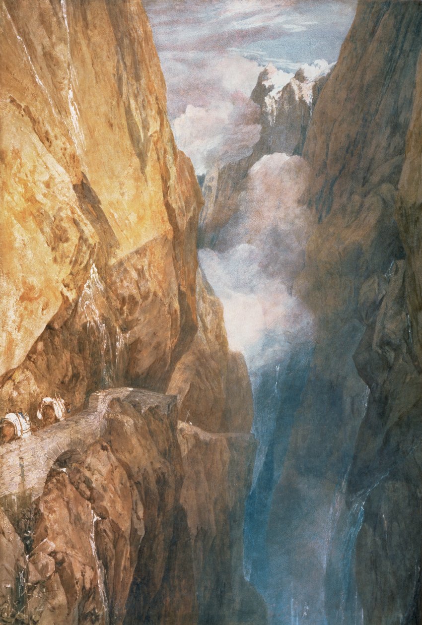 Passage of Mount St. Gotthard from the Devils Bridge by Joseph Mallord William Turner