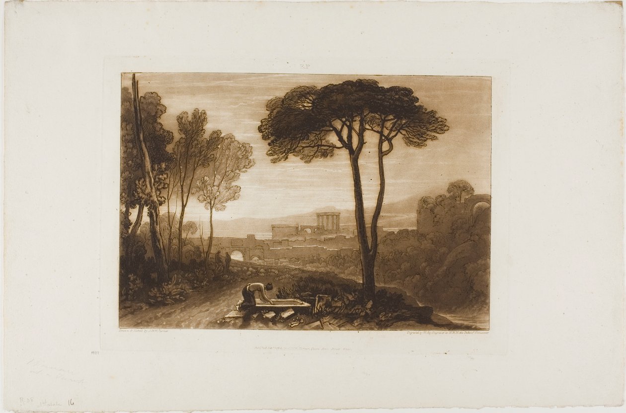 Scene in the Campagna, Plate 38 from Liber Studiorum by Joseph Mallord William Turner