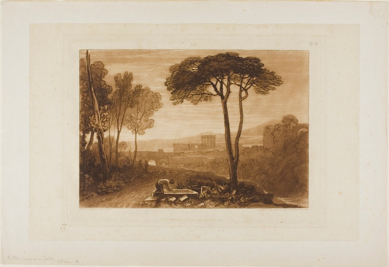 Scene in the Campagna, plate 38 from Liber Studiorum by Joseph Mallord William Turner