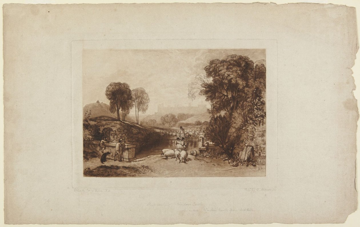 Sheep Washing, Windsor Castle (from Liber Studiorum) by Joseph Mallord William Turner