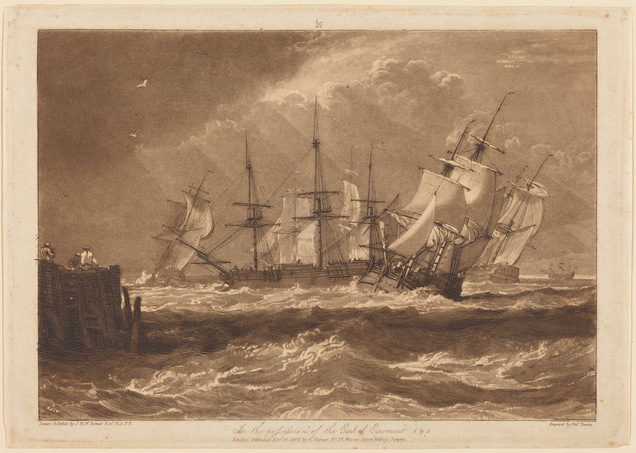 Ships in a Breeze by Joseph Mallord William Turner