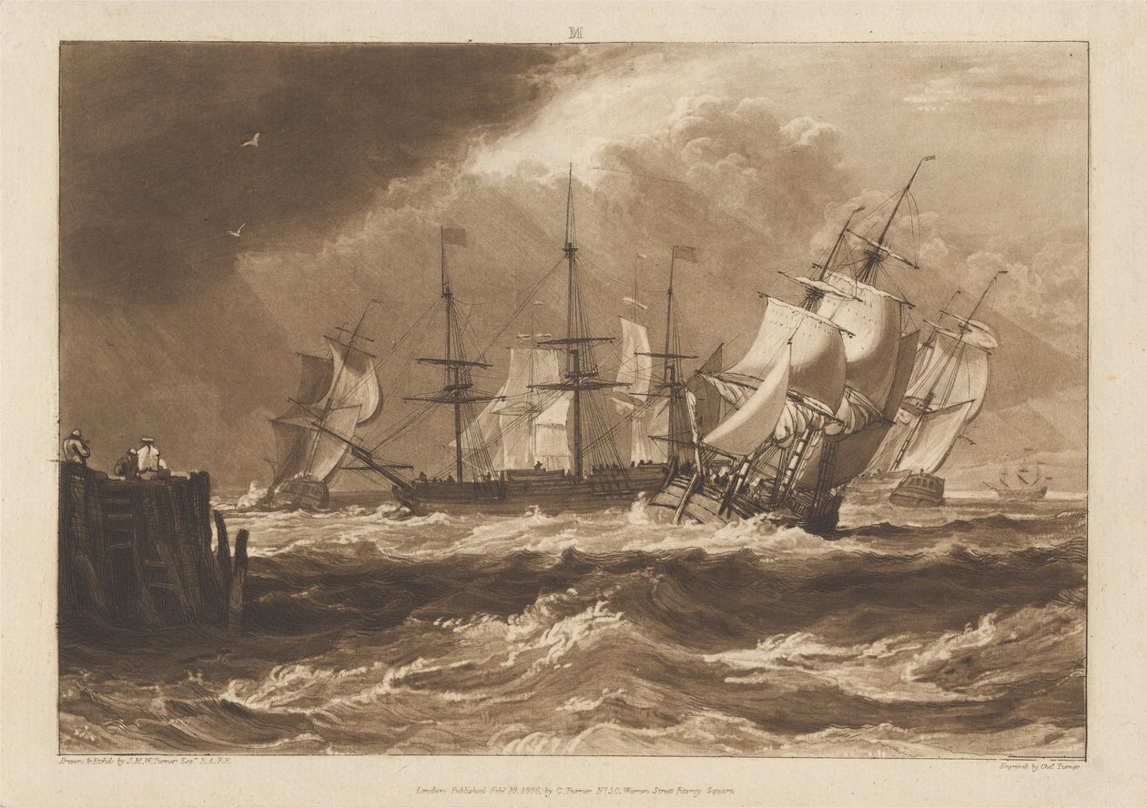 Ships in a Breeze by Joseph Mallord William Turner