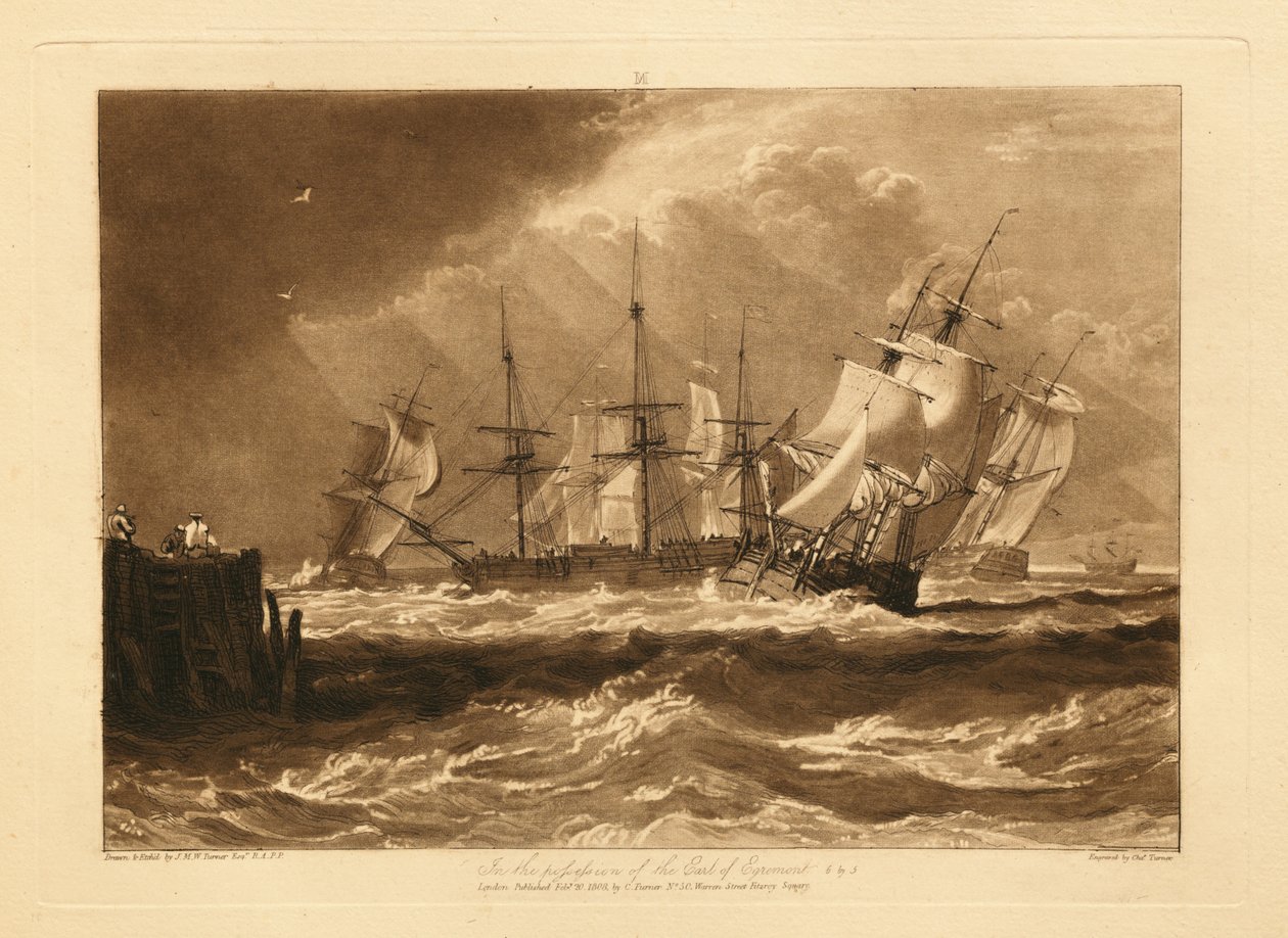 Ships in a Breeze by Joseph Mallord William Turner