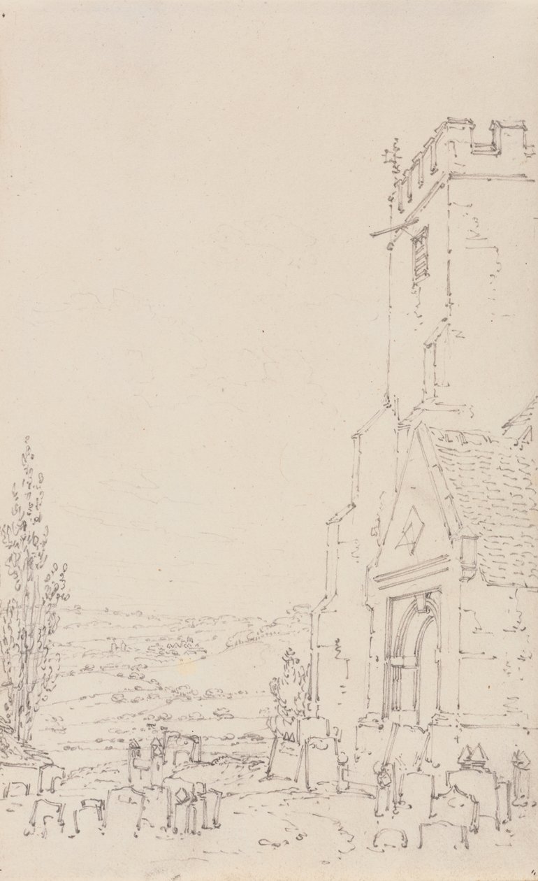 South Porch and Tower of an Unidentified Church, c.1790-95 by Joseph Mallord William Turner