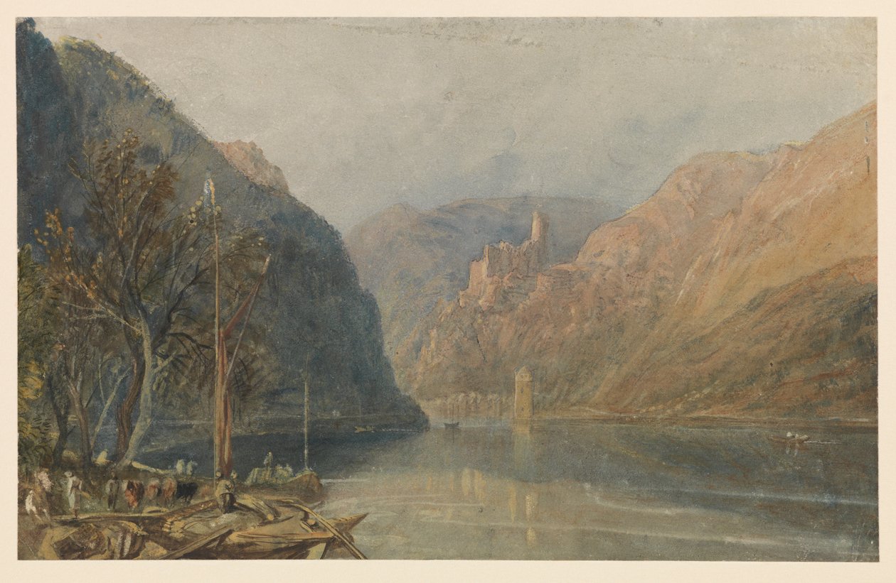 St Goarshausen and Katz Castle by Joseph Mallord William Turner