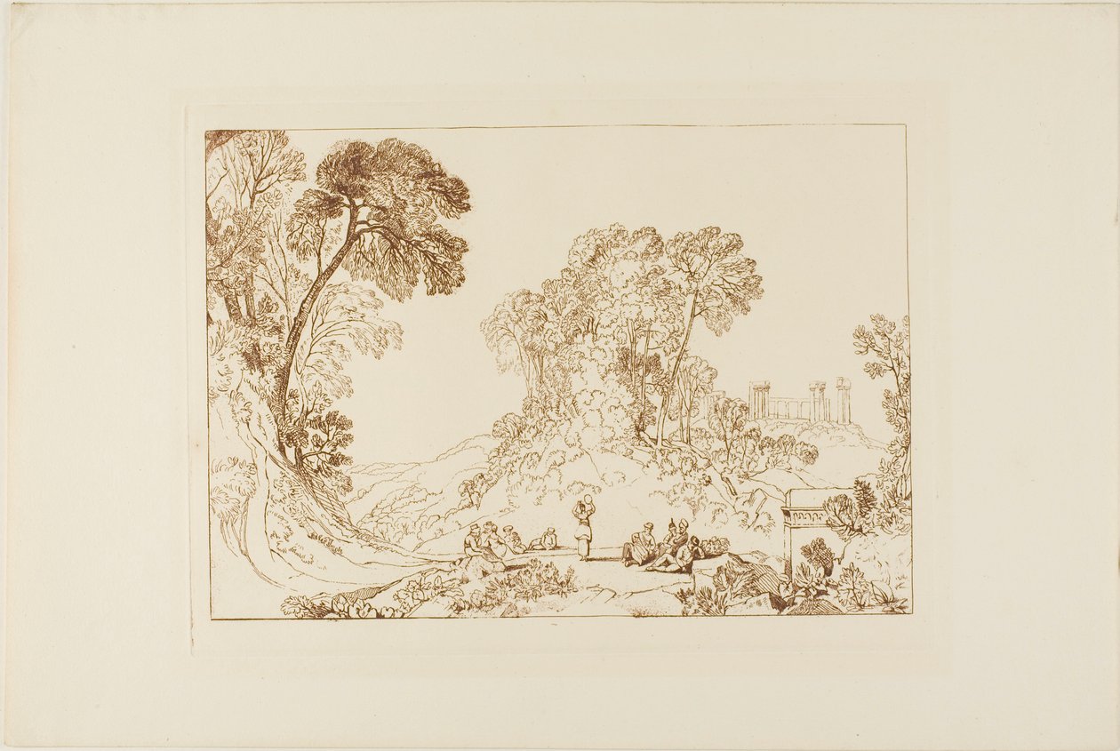 Temple of Jupiter in Island of Aegina, plate 77 from Liber Studiorum by Joseph Mallord William Turner