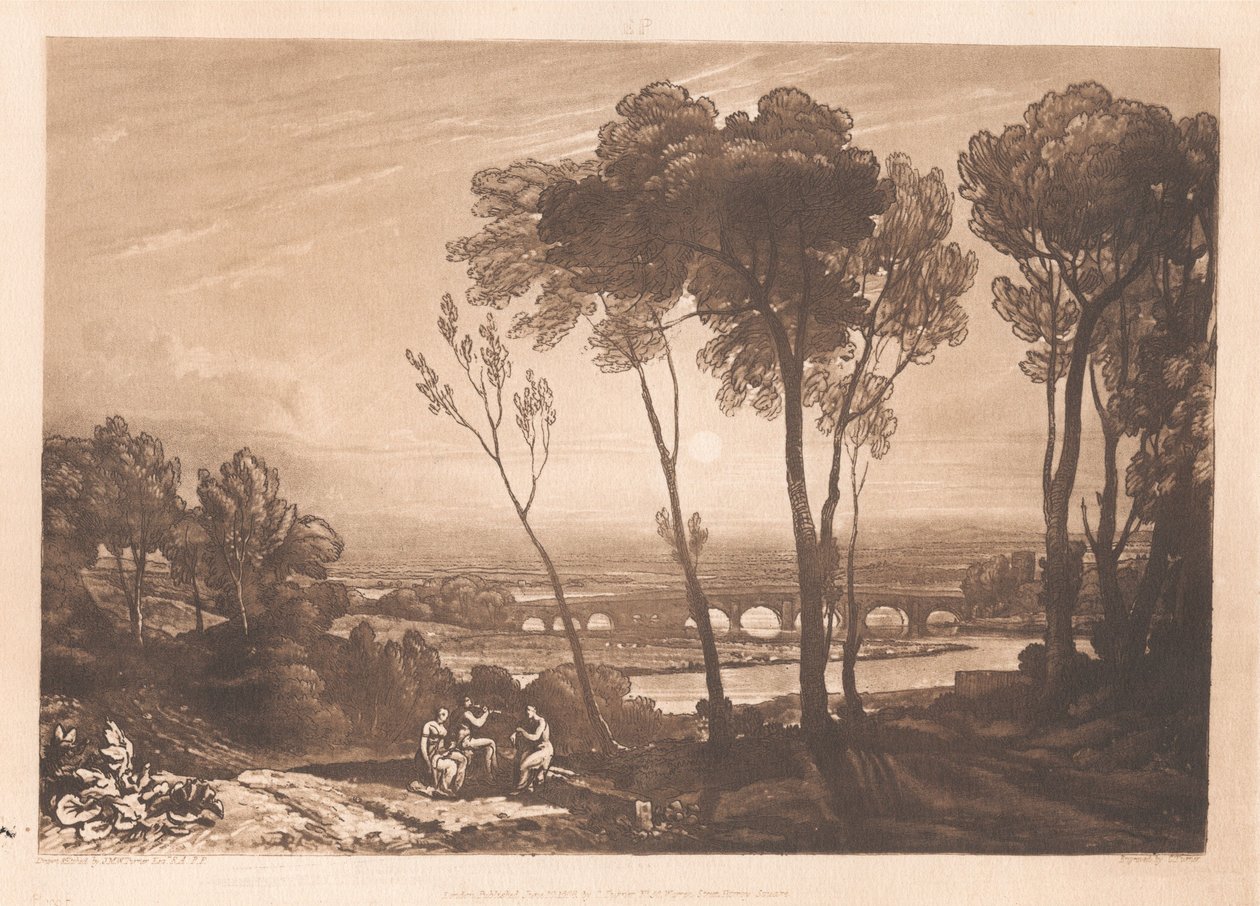 The Bridge in Middle Distance by Joseph Mallord William Turner