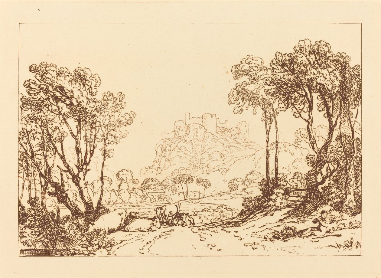 The Castle Above the Meadows by Joseph Mallord William Turner