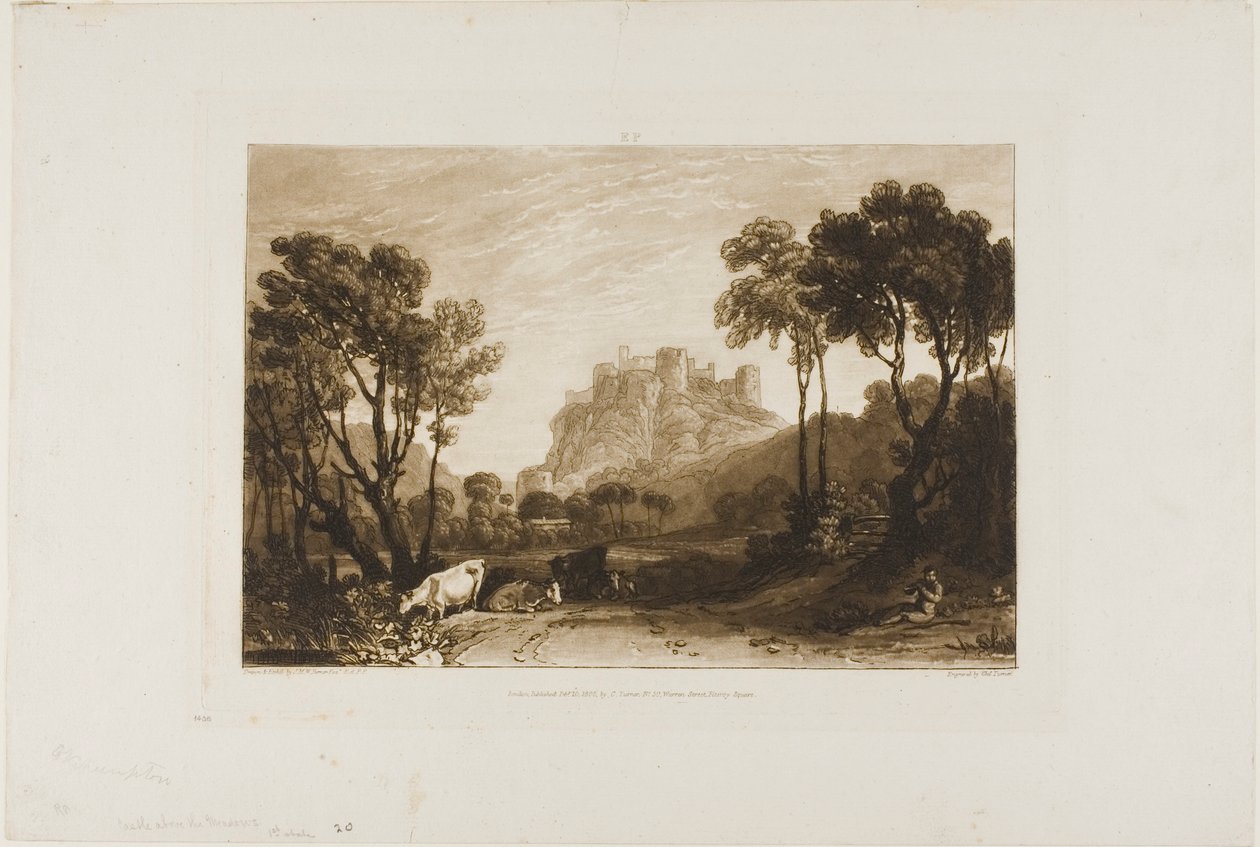 The Castle Above the Meadows, plate 8 from Liber Studiorum by Joseph Mallord William Turner