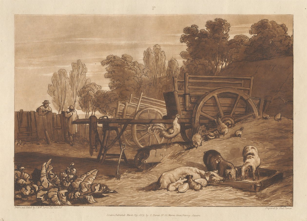 The Farm-yard with the Cock by Joseph Mallord William Turner