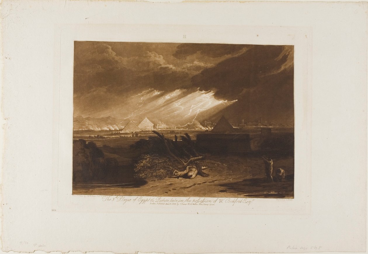 The Fifth Plague of Egypt, Plate 16 from Liber Studiorum by Joseph Mallord William Turner