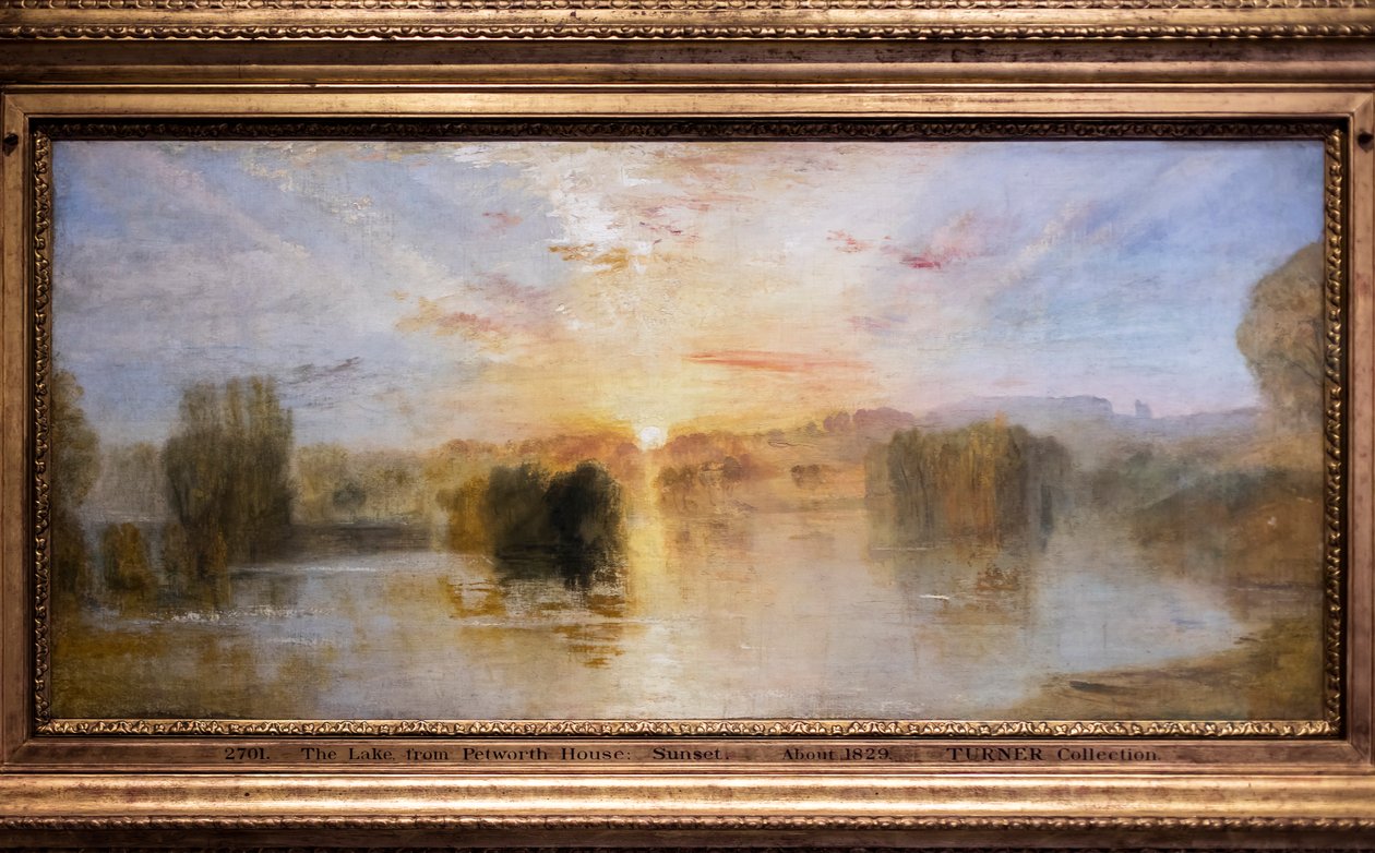 The Lake, Petworth, Sunset, c.1827-28 by Joseph Mallord William Turner