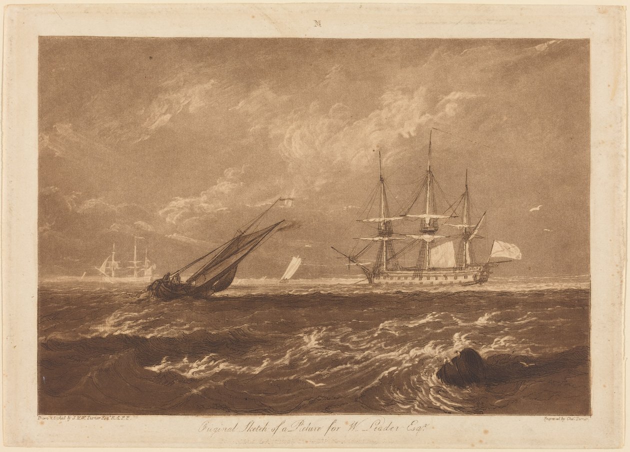 The Leader Sea Piece by Joseph Mallord William Turner