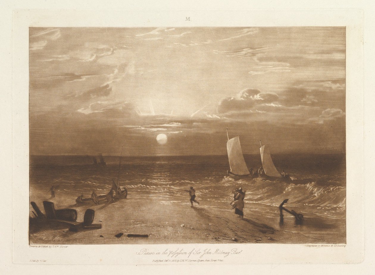 The Mildmay Sea-Piece Liber Studiorum, part VIII, plate 40 by Joseph Mallord William Turner