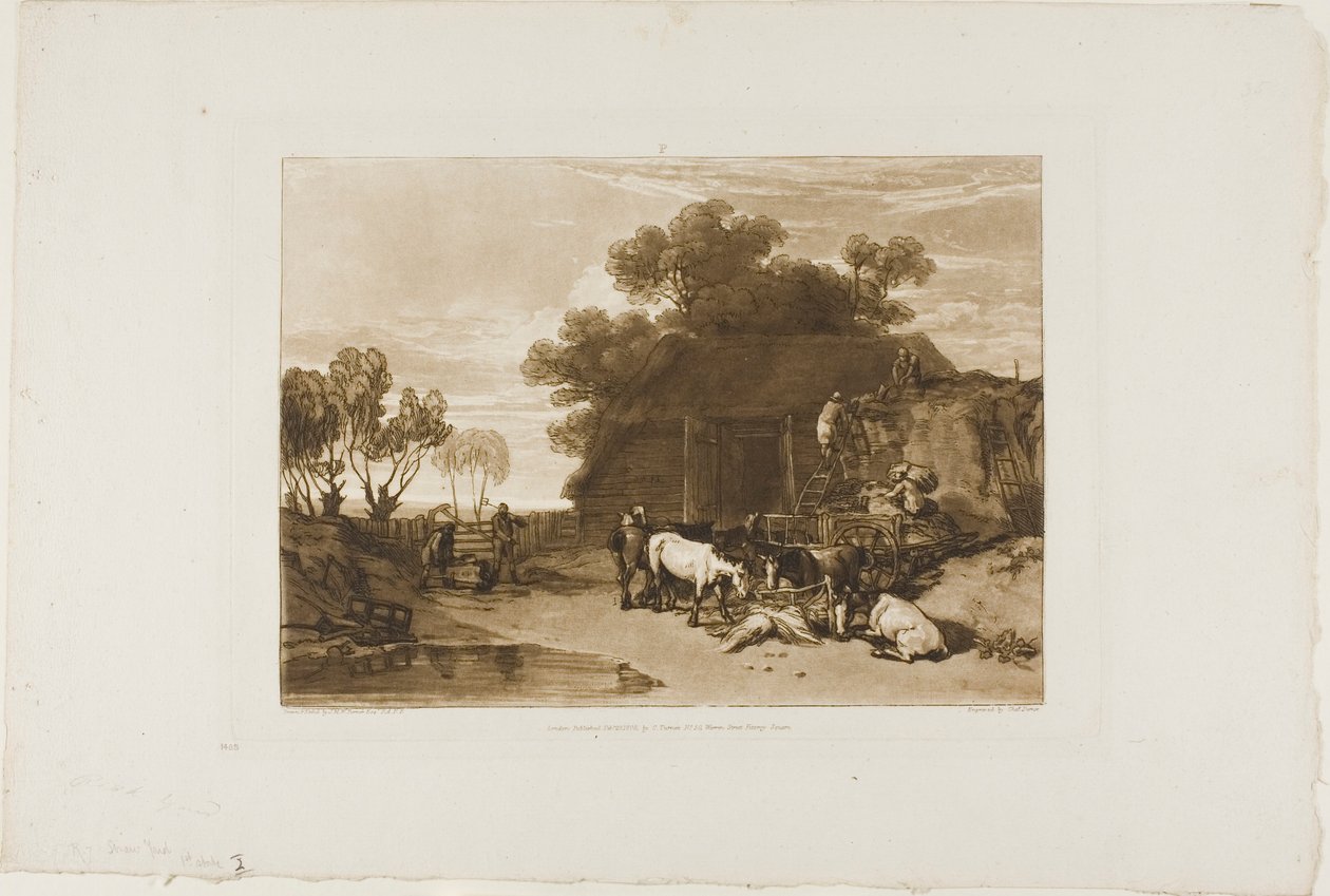 The Straw Yard, plate 7 from Liber Studiorum by Joseph Mallord William Turner