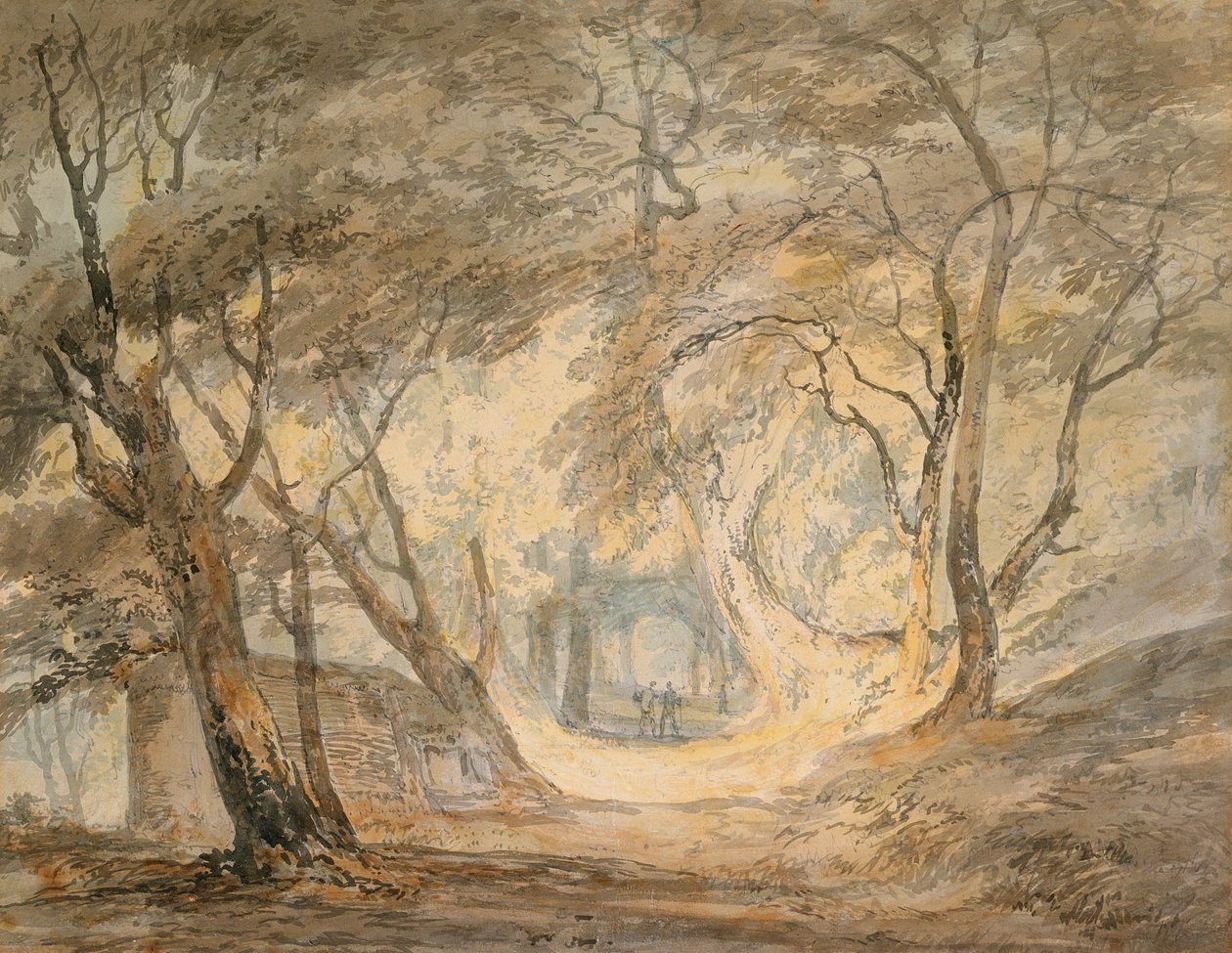 Woodland Scene with Figures, c.1798 by Joseph Mallord William Turner