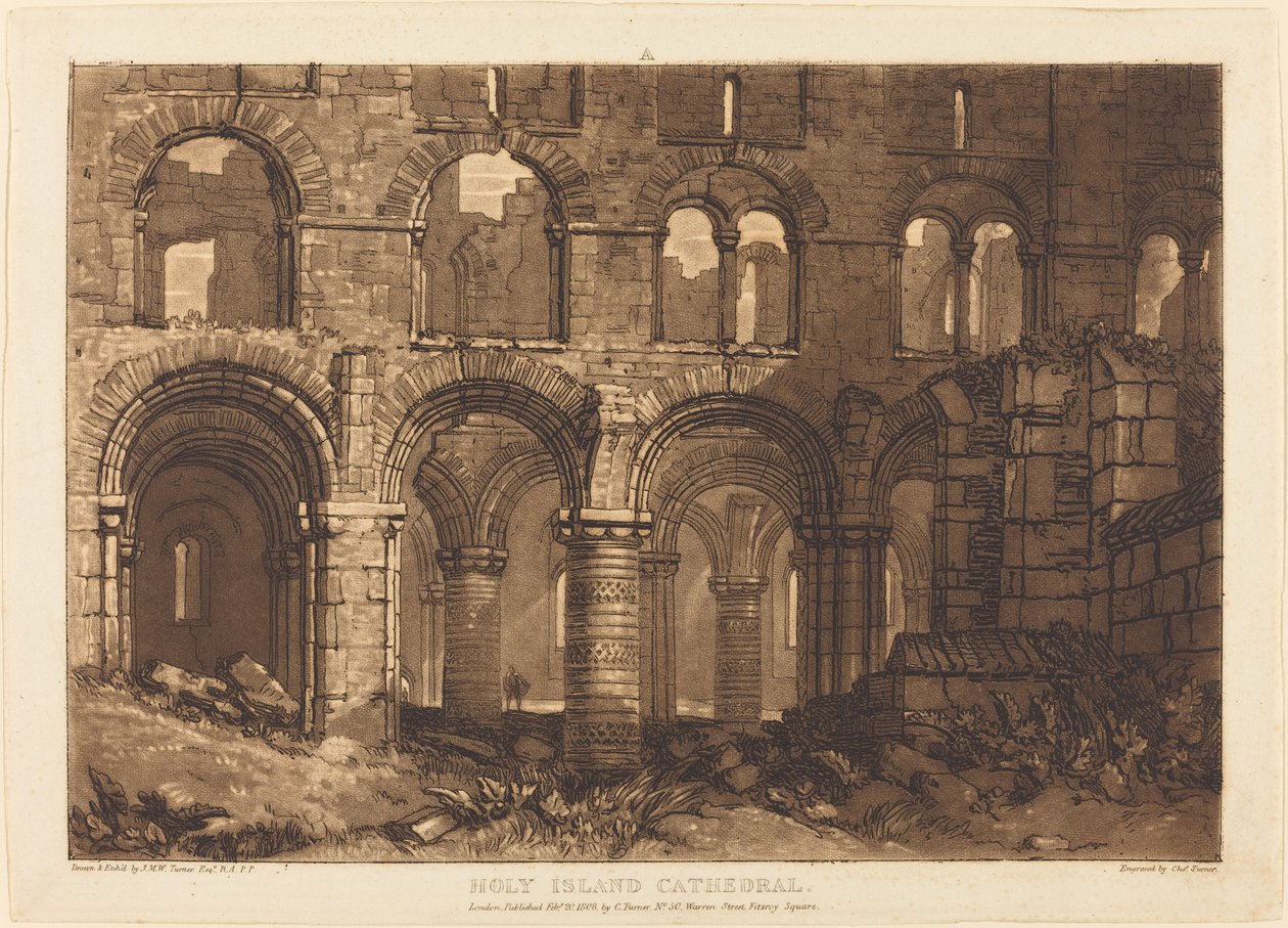 Holy Island Cathedral by Joseph Mallord William Turner and Charles Turner