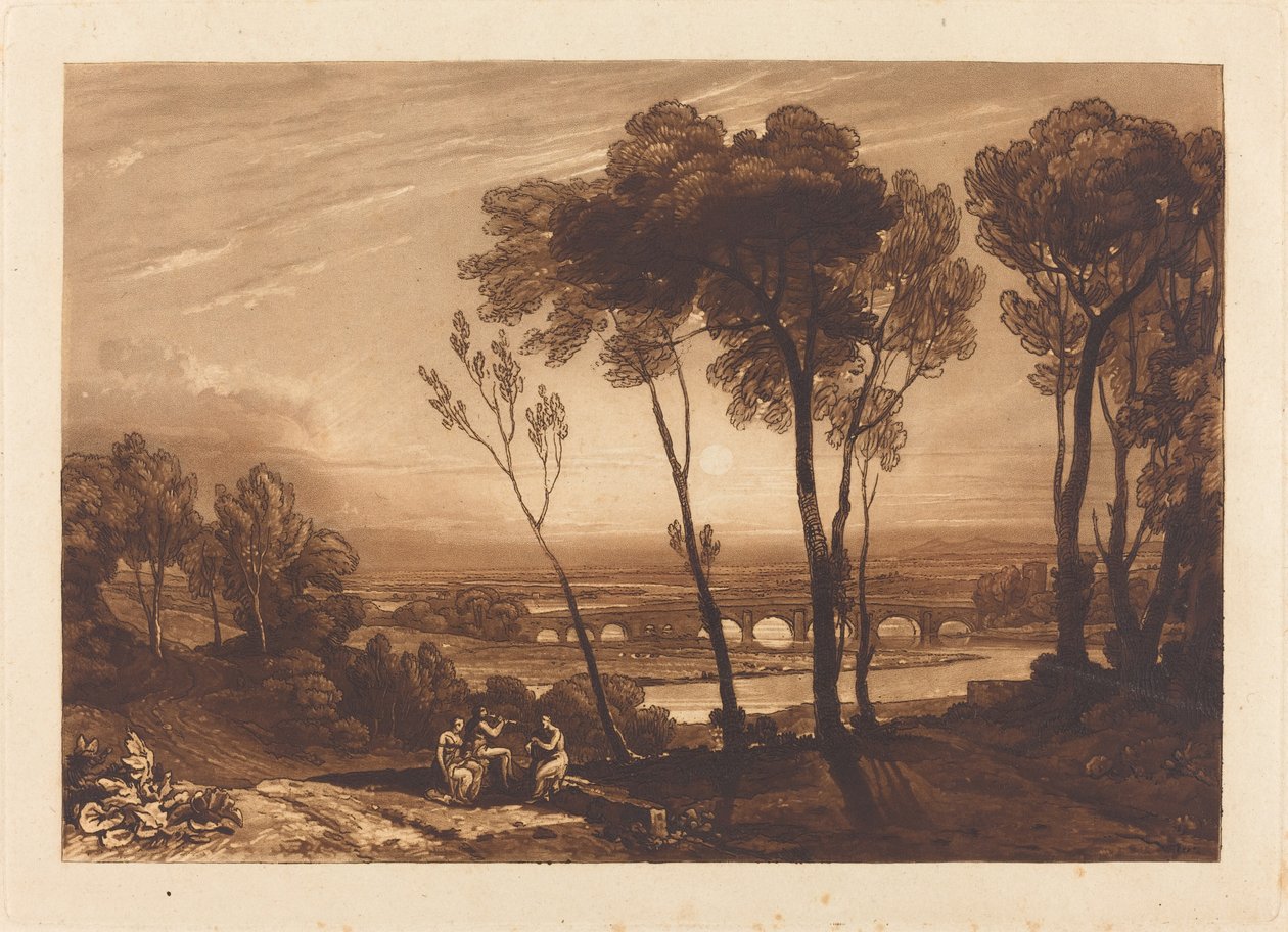 The Bridge in Middle Distance by Joseph Mallord William Turner and Charles Turner