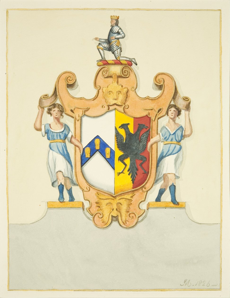 Arms of Bishop Newton on His Monument in Bristol Cathedral by Joseph Manning