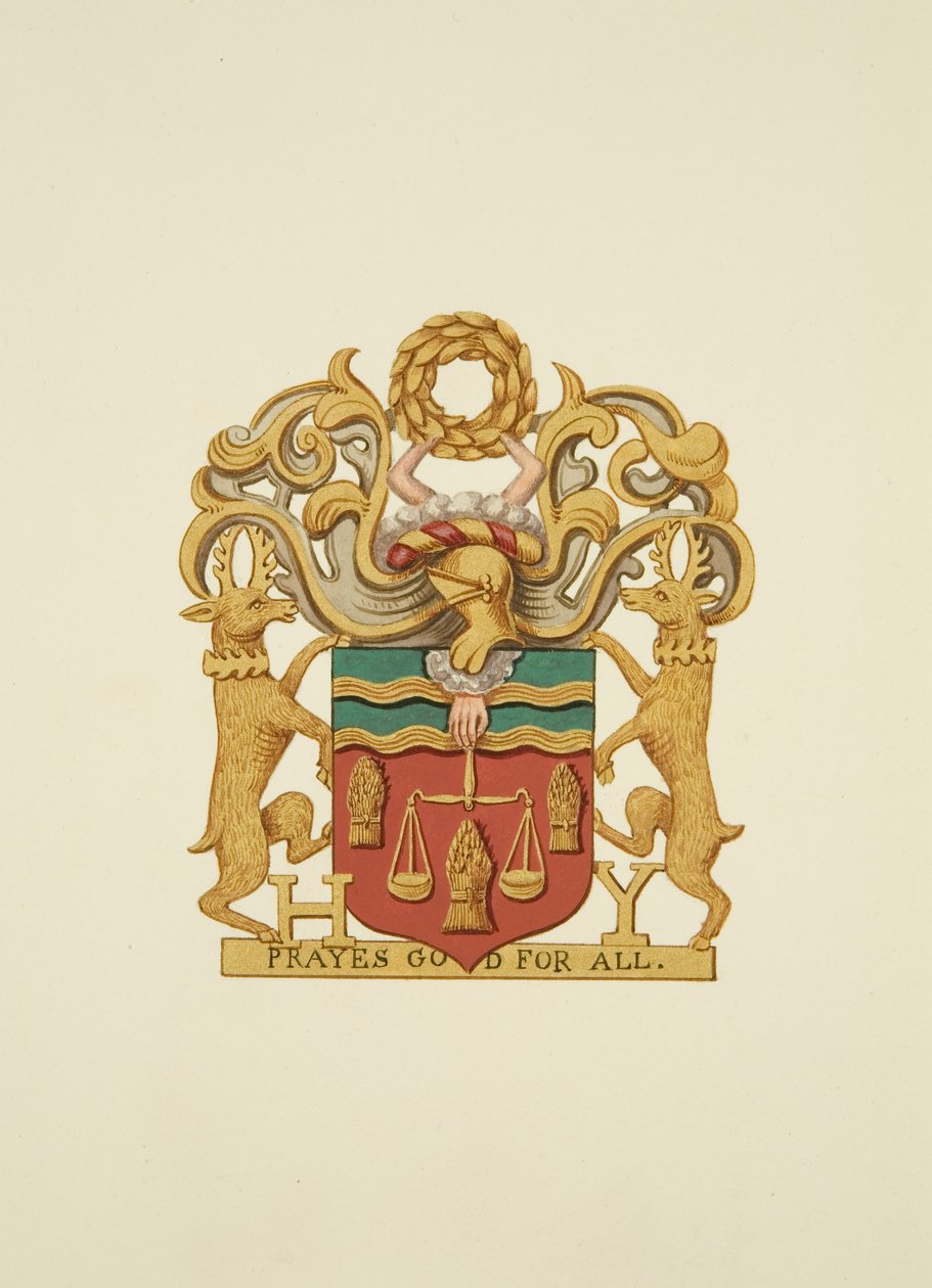 Coat-of-Arms of the Bakers, inscribed 